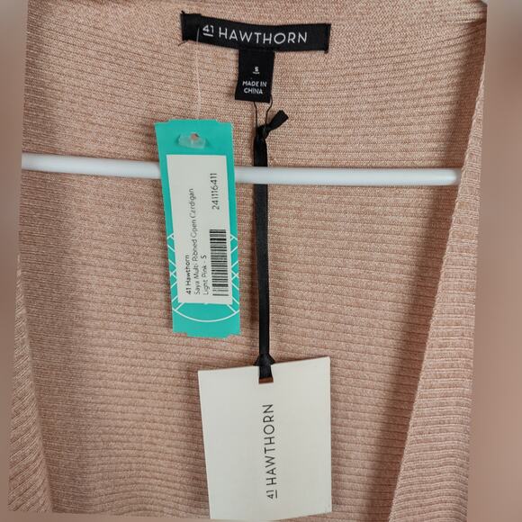 41 HAWTHORN Saya Multi Ribbed Open Cardigan Size Small - Picture 10 of 16